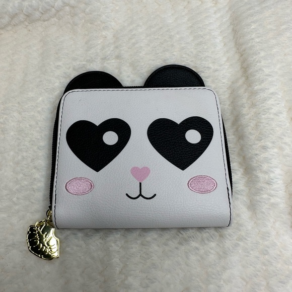 Betsey Johnson Panda folding wallet zip around - Picture 1 of 9